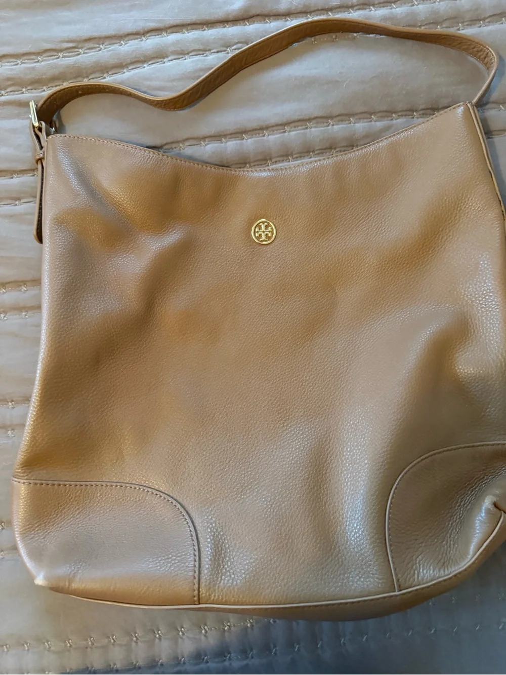 Tory Burch Tan Leather Shoulder Bag